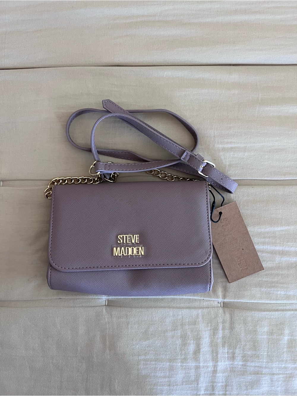Steve Madden Lavender Crossbody Bag with Gold Hardware